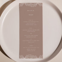 Menu do Janto de Casamento com Rosa Semi Floral