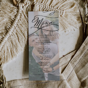 Menu do Janto de Casamento de Fotografia da Caligr