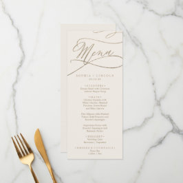 Menu do Janto de Casamento Dourado e de Marfim rom