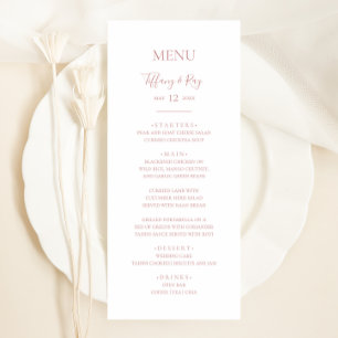 Menu do Janto de Casamento Dourado Elegante Simple