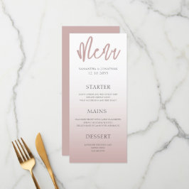 Menu do Janto de Casamento Dourado Moderno Simples