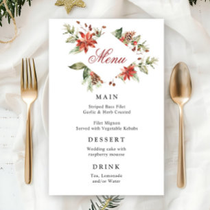 Menu do Janto de Casamentos no inverno Elegante Re