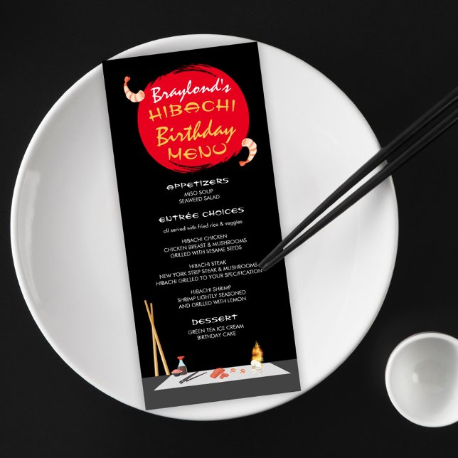 Menu do Partido Hibachi do Janto de Aniversário Hi (Criador carregado)