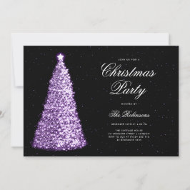 Menu do Programa Convite da Árvore de Natal Roxo E