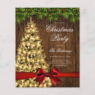 Menu do Programa Convite da Árvore de Natal Russo