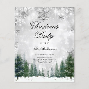 Menu do Programa Convite Silver Winter Wonderland