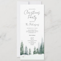 Menu do programa de convite da Festa de Natal Simp