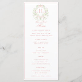 Menu Doce doce com Arcos cor-de-rosa | Casamento Monogr