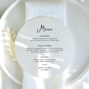 Menu Doce e Whimsical Casamento Negro e Branco
