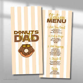 Menu Donuts de Chocolate com Papai Celebração do Dia do