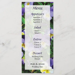 Menu dos Pansies…