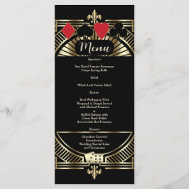 Menu Dourada Gatsby Preto Estilo Rajando 20 Casamento