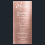 Menu Dourada rosa rosa rosa rosa rosa moderna e elegant<br><div class="desc">Dourada Rosa Rosa Rosa Rosa Moderna Faux Metálico , Stainless Steel Foil Nave. Este moderno Menu de Casamento Dusty Pink e Black Script pode ser personalizado para incluir os nomes da Noiva e do Groom, a data do casamento e as opções do menu janto do casamento. Este Menu faz parte...</div>