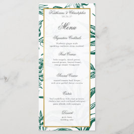 Menu Dourado Botânico Vintage Dark Dark