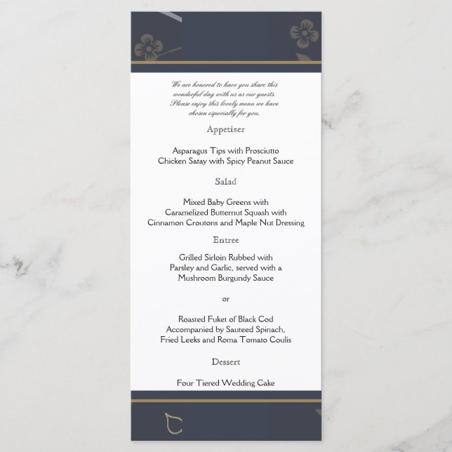 Menu Dourado e Latim Natural Wonder (Frente)