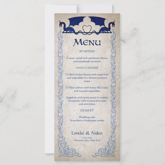 Menu Dragon Gamer Fantasy (Frente)