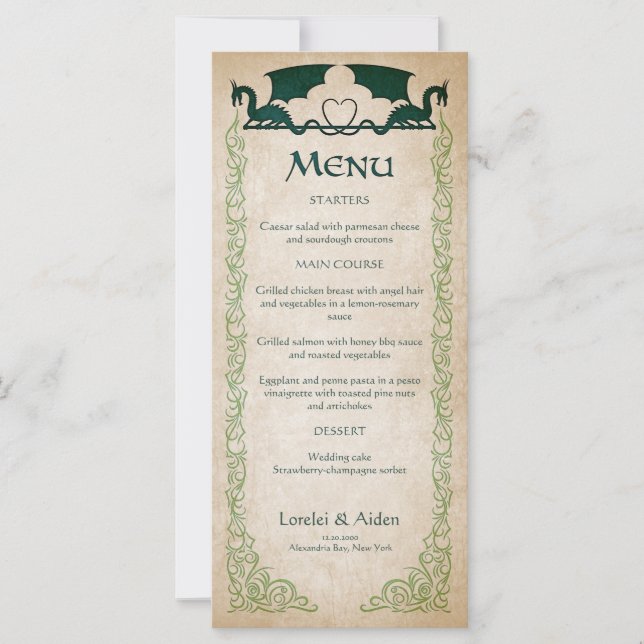 Menu Dragon Gamer Fantasy (Frente)