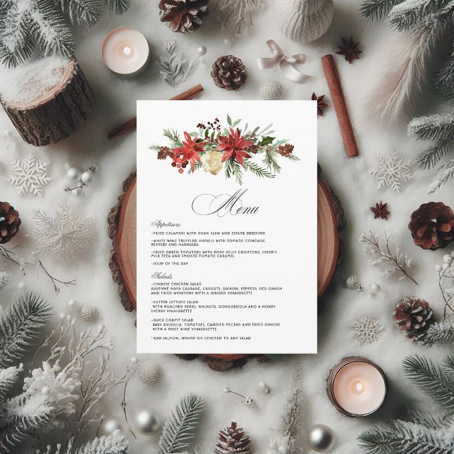 Menu Dreamland Woodland Evergreen Casamento no inverno (Dreamy Woodland Evergreen Winter Wedding Menu)