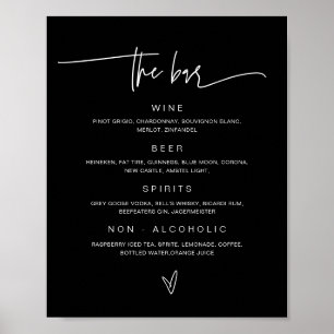 Menu Drink Bar G400 Recepção de Sinal de Poster de