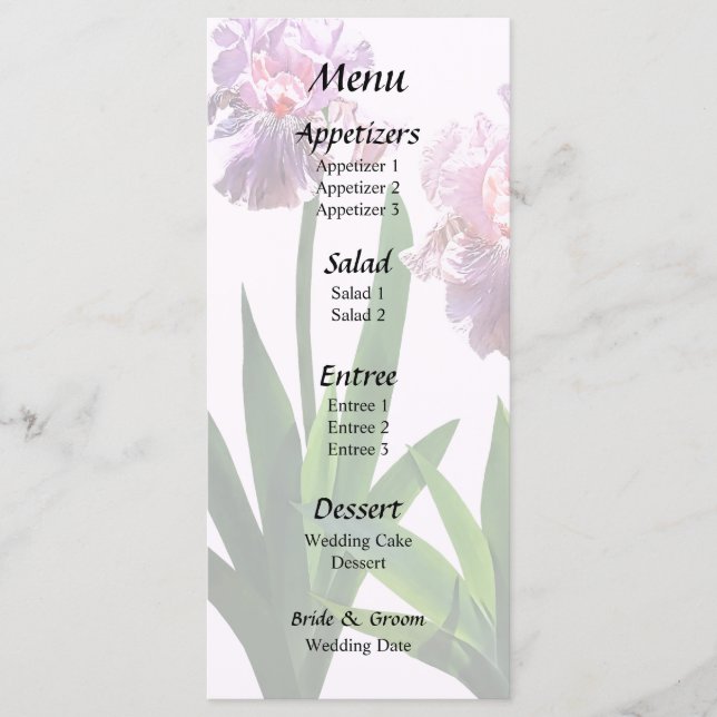 Menu Duas irrisões rosa (Frente)