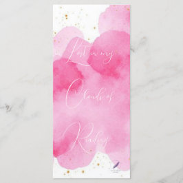 Menu Dusky Rose Clouds Gold Lesezeichen Bookmark