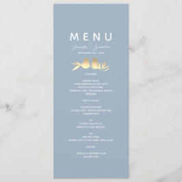 Menu Dusty Blue Lovebirds Wedding
