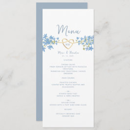 Menu Dusty Blue Wedding