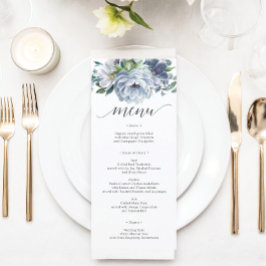 Menu Dusty Blue Wedding - Menus de Casamento