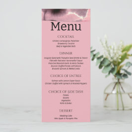 Menu Dusty Rosa e Black Modern Wedding
