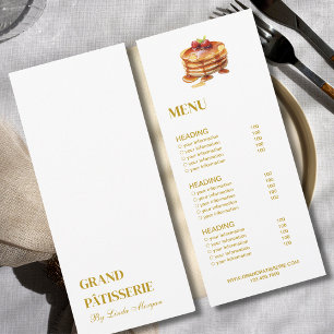 Menu e Cartão de Lista de Preços do Café de Panifi