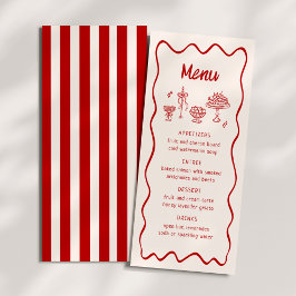 Menu É o Amore! Red Italiana Wedding
