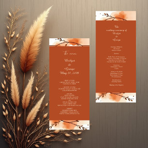 Menu e programa de borda floral Elegante