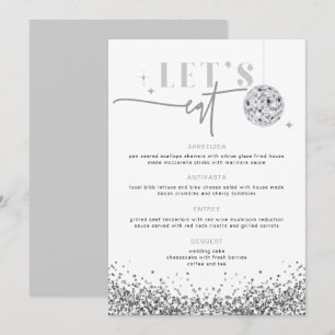 Menu Eat do Vamos de Casamento Disco da REGINA Sil