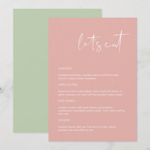 Menu Eat do Vamos Rosa de Pastel de LEAH Vibrant