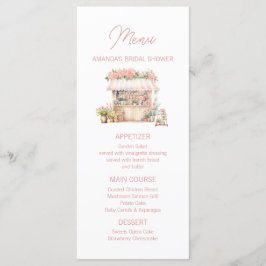 Menu Ela está fresca do Chá de panela Floral de Mercado