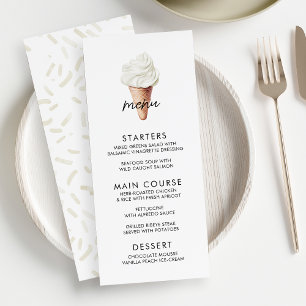 Menu Ela foi esfregada em Chá de panela de baunilha