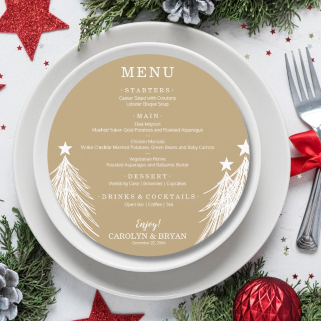 Menu Elegância Simples em Ouro (Criador carregado)