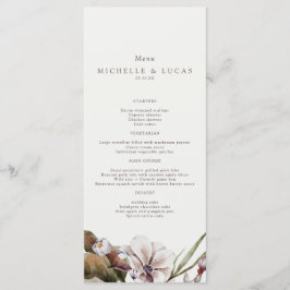 Menu Elegant Fall Floral Wedding 