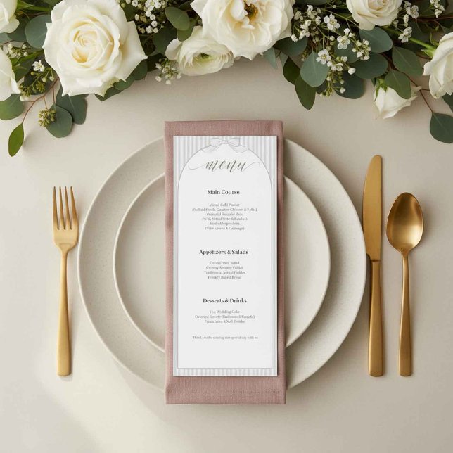Menu Elegant Minimalist Wedding Modern Arch (Criador carregado)