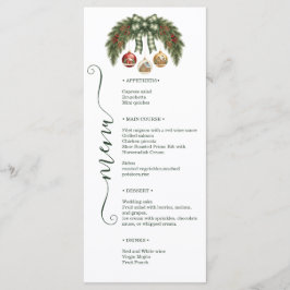 Menu Elegant Rustic Holiday Weeding