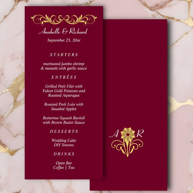Menu Elegant Victorian Wedding (Criador carregado)