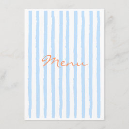 Menu Elegante azul e laranja