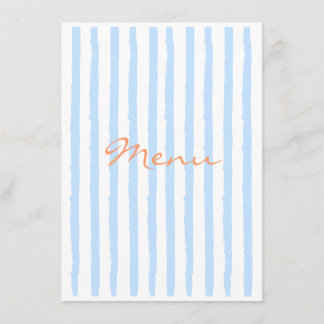 Menu Elegante azul e laranja