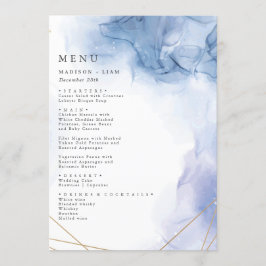 Menu Elegante Blue Agate Primavera