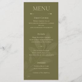 Menu Elegante Cardápio de Casamento Botânico de Tulipa