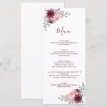 Elegante Casamento em Aquarela com Rosa e Borgonha