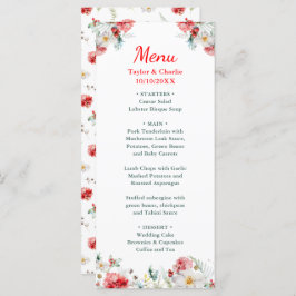 Menu Elegante Casamento no inverno Floral Greenery