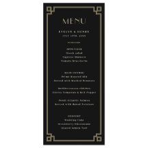 Menu Elegante de Borda Decorativa