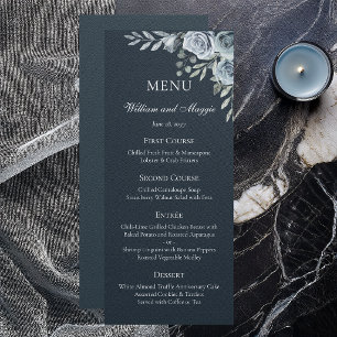 Menu Elegante de Flores da Marinha para Bodas de 2