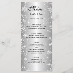 Menu elegante do casamento